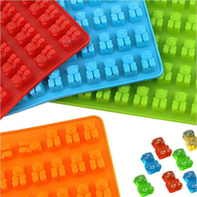 Формы для шоколада, силиконовые формы, 3D силиконовые формы для помадки, мармеладный мишка, конфетница, кухонный инструмент для декора торта, поднос для льда, формы для желе