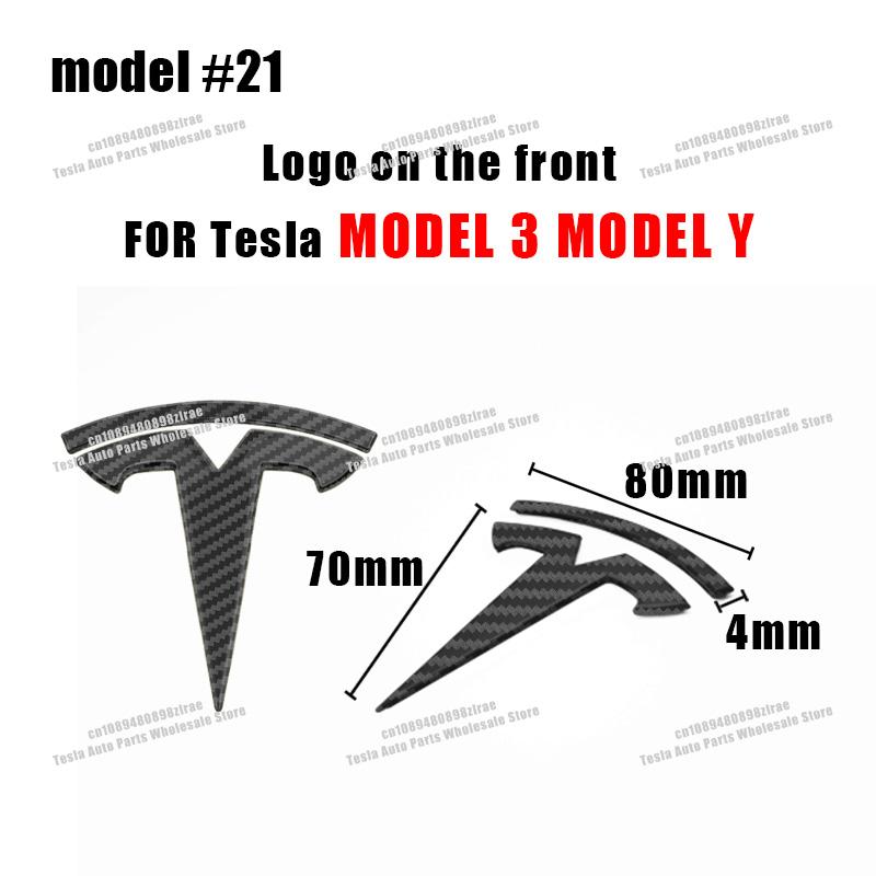 SGJPH1 For Tesla Model 3 Model Y Car Logo Badge Hood Front Grille Rear Trunk Decoration Sticker Accessories Cybertruck Roadster SpaceX