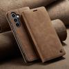 Suitable for Samsung S25 Edge matte flip phone case Galaxy S24 Ultra anti-drop card slot leather case with stand