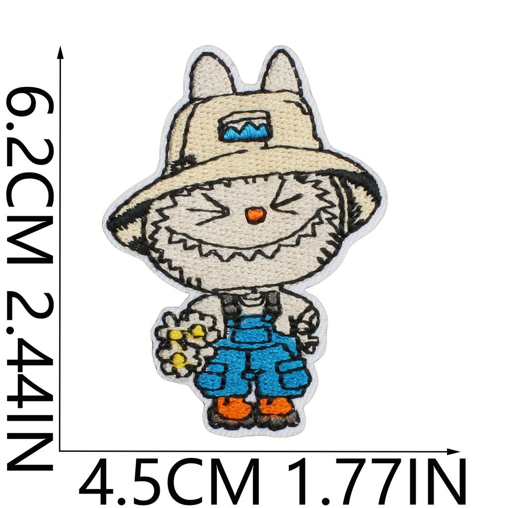 Animated Characters Cute Big Head Embroidery Cloth Sticker Bag Decoration Forest Elf Patch Sticker Heat Transfer Computer Embroidery