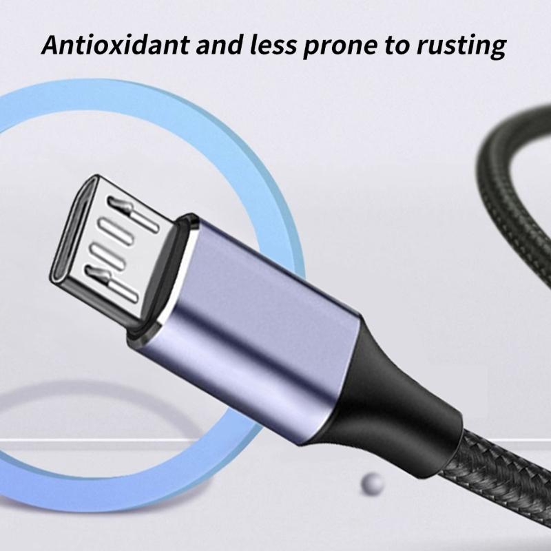 1m Type C To USB 5Pin Charging Cord Nylon Braided Data Cable 480Mbps Data Transfer Wire Line Support OTG Function