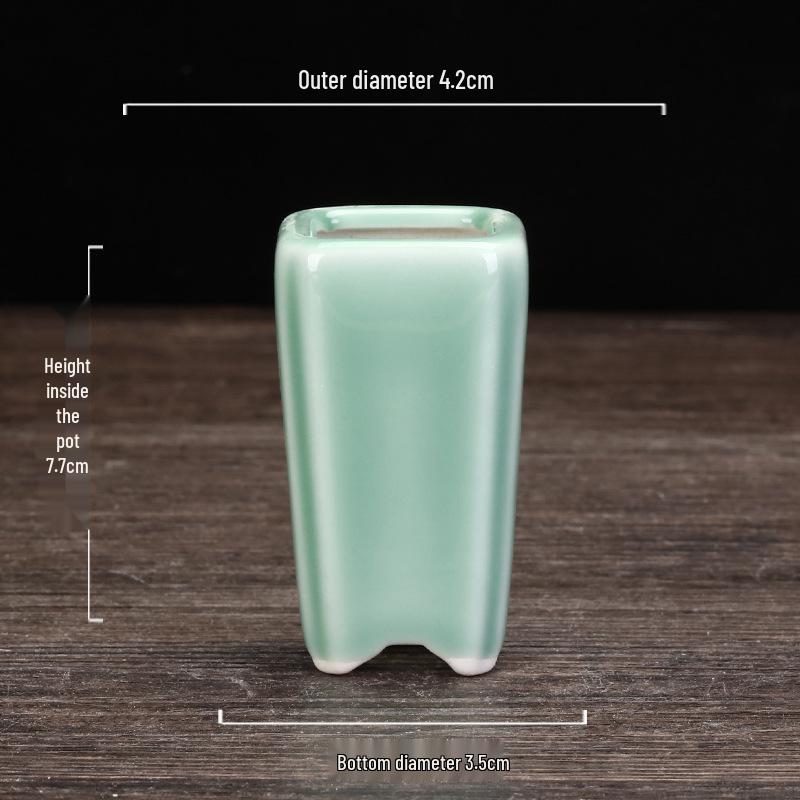 Керамический горшок для суккулентов и бонсай из фиолетовой глины - Высококачественный глазурованный мини-цветочный горшок