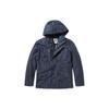 Solid Color Hidden Zipper Hooded Jacket Men Jackets Blue A2EQV-433