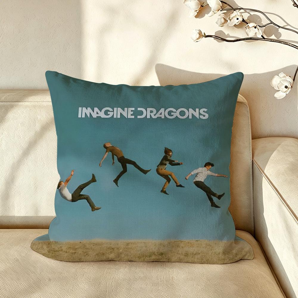 Band IImagineDDragons Cushion Cover Pillow Case Antidustmite Pillowcase Silky Short Plush Sofa Cushion Cover hot