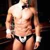 Сексуальные мужские стринги Mankini, костюм официанта, косплей, нижнее белье, галстук-бабочка, комплект нижнего белья