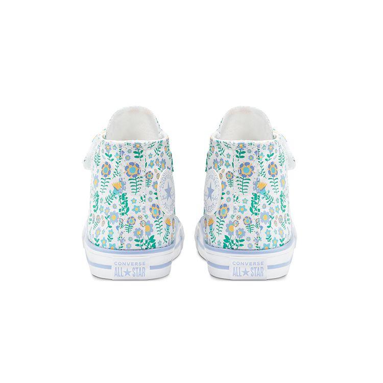 Converse Chuck Taylor All Star Хайтопы для малышей Мятно-зеленые с цветочным принтом Обувь для малышей 770502C
