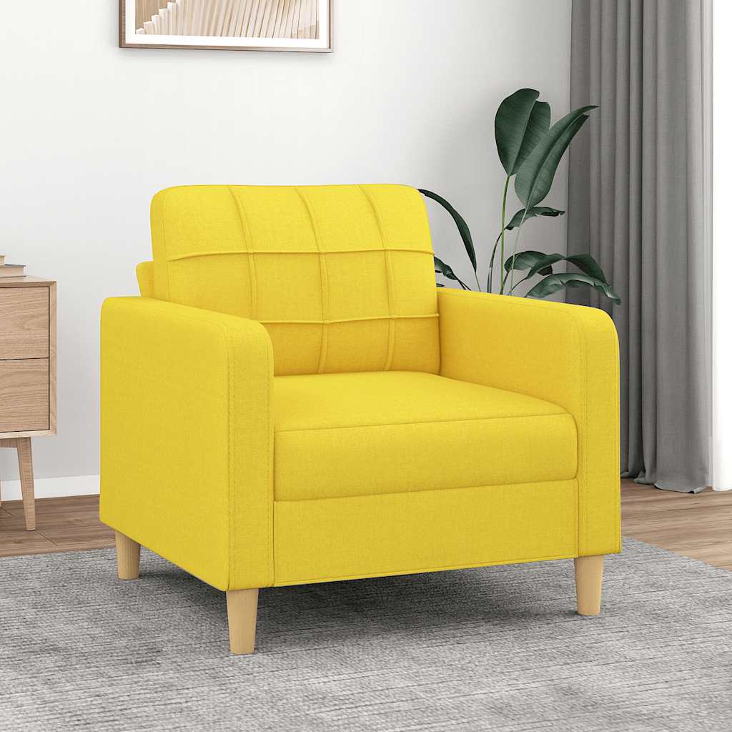 Armchair Light Yellow 60 cm Fabric