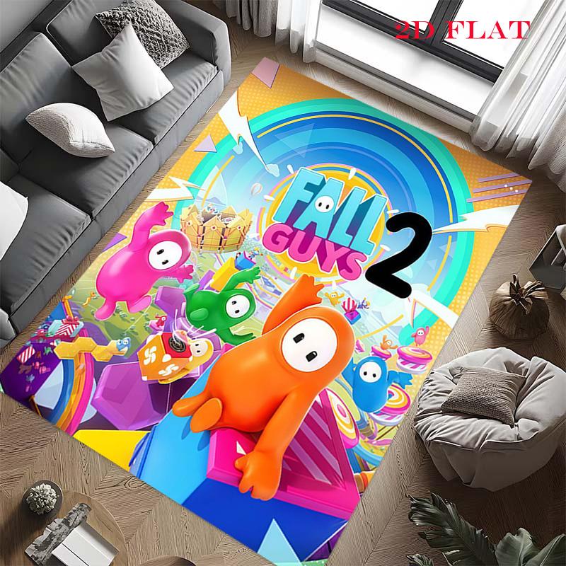 Fall Guys Carpet Rug for Living Room Bedroom Home Sofa Decoration,Kids play Nonslip Floor Mat