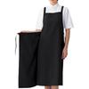 Apron Dress ARBE Dress Apron Black Covers the Buttocks Water Repellent Elastic Waist Pockets Adjustable Shoulder Straps Food and Beverage Service Cafe