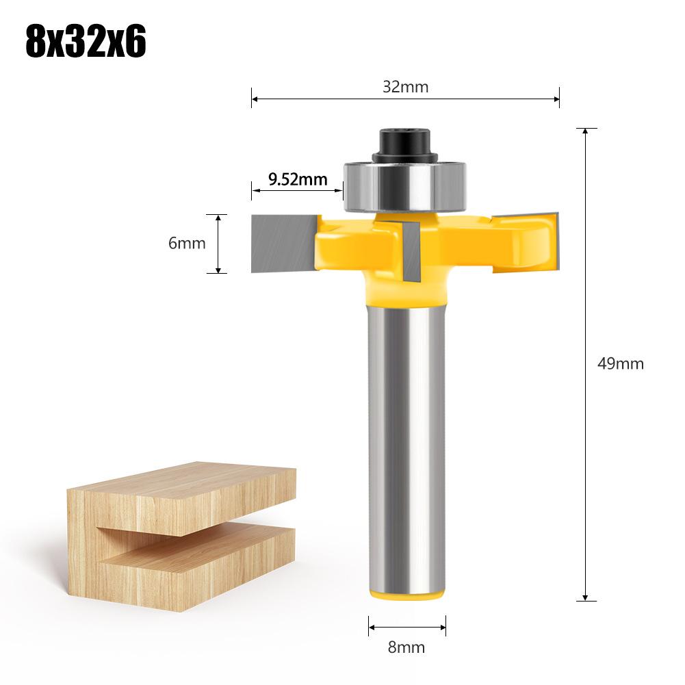 4-лезвийный шариковый Т-нож 8 рукоятка Деревообрабатывающая фреза Пазовая фреза Фреза для выемок Сплавная режущая головка Фреза для триммера