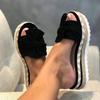 Women Slippers Summer 2025 Platform Wedges Mid Heels Bow Tie Peep Toe Slides Beach Outdoor Ladies Shoes Zapatos De Mujer