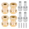 4Pcs Brass 12MM Wheel Hex Extended Adapter Combiner 12/15/17/20/25MM for 1/10 RC Crawler Car Axial SCX10 D90 Upgrade Parts