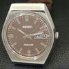 VINTAGE SEIKO AUTOMATIC JAPAN 6319A MENS BROWN COLOR DIAL WATCH a701363-5