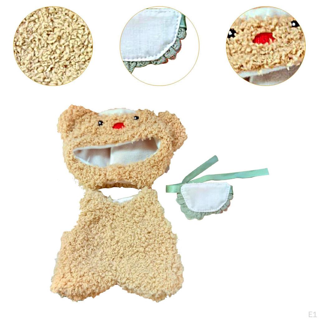 17cm Doll Clothes,Cute Clothes Suit,Plush Accessories,DIY Soft Girls Gift,Doll Clothing