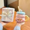 Birthday Gifts for Girls, Cute Crayons, Small New Ceramic Straw Cups, Children's Practical Mugs, Souvenir Gift Boxes.