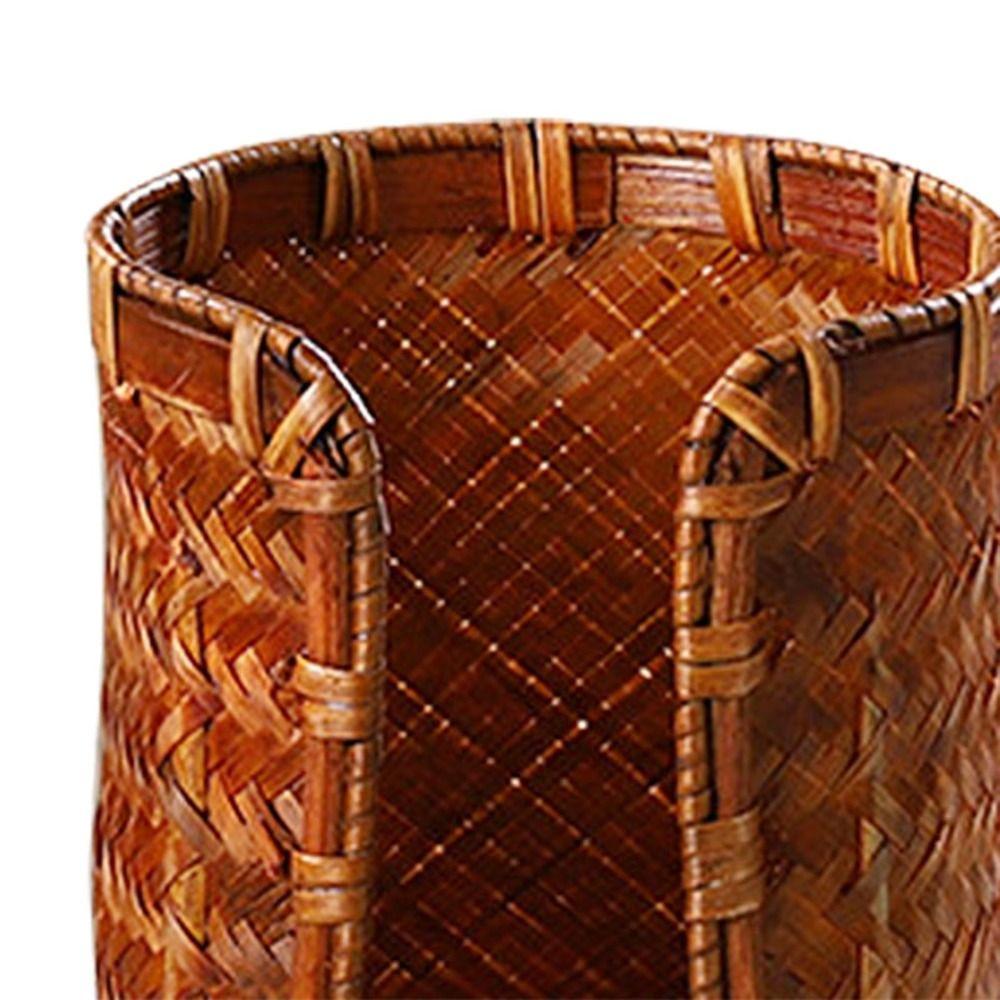Плетеная бамбуковая корзина для хранения чайных чашек, диспенсер для бумажных стаканчиков ручной работы, подставка-держатель для чашек, настольная