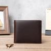 Мужской кожаный кошелек Crazy Horse в стиле ретро, ​​кошелек для кредитных карт, сумка для водительских прав, удостоверения личности, облегающие кошельки