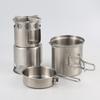 Portable Windproof Stainless Steel Wood Stove & Folding Pot Set for Outdoor Camping & BBQ