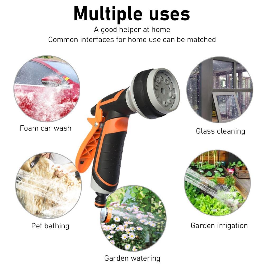 10 Modes Hose Nozzle Sprayer ABS,Rubber Water Spray Nozzle Water Hose Sprayer Flower Watering