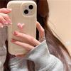 Корейский милый чехол для телефона с 3d сердечком ярких цветов для Iphone 14 13 12 11 Pro Max, однотонный противоударный мягкий чехол Funda