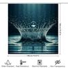 Shower Curtain Splash Effect Blue Water Drop Design Waterproof Bathroom Decor Customizable Size Options Available For Purchase O