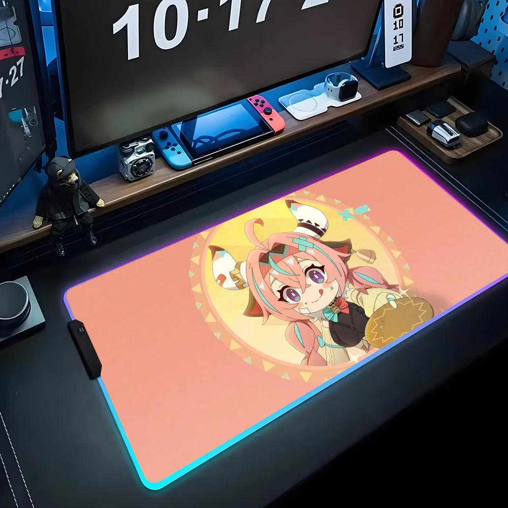 Varesa RGB Коврик для мыши Игровой коврик для мыши Большой светодиодный коврик Настольный коврик для ПК Светящийся коврик для мыши Большие коврики для клавиатуры Настольный ковер с подсветкой