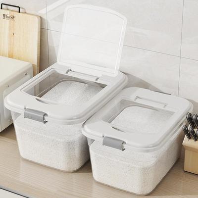 Бытовой контейнер для хранения риса на 35 цзинь - Утолщенный, Влагостойкий, Защищенный от насекомых, Герметичный контейнер для 15 цзинь муки.