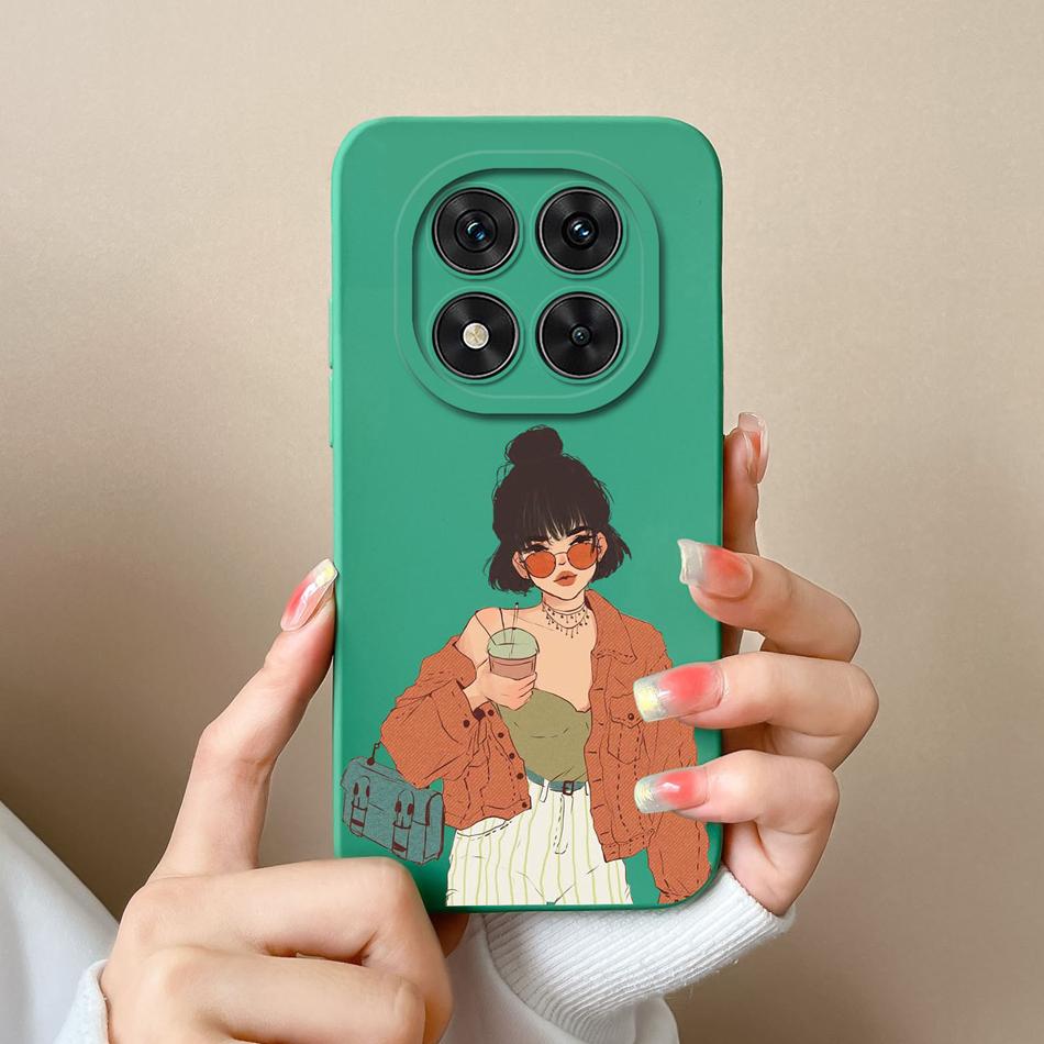 Чехол для Redmi Note 14 Pro Plus Мягкий Жидкий Силикон Милый Динозавр Чехлы для Телефона Для Xiaomi Redmi Note14 14Pro+ Задняя Крышка Fundas