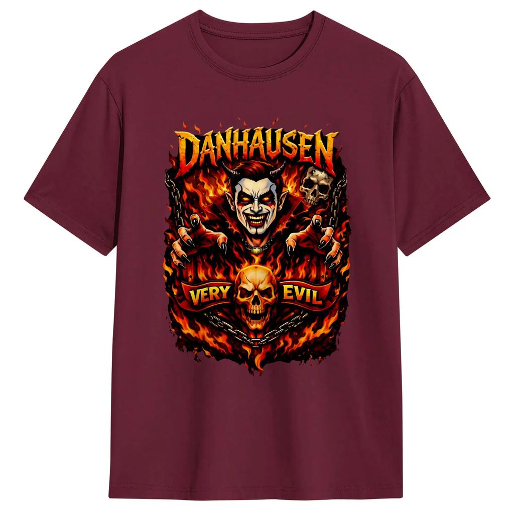 Danhausen Wrestling Very Evil T Shirt Beach Hip Hop T-Shirts Men Cotton O Neck Oversize Top Tees Short Sleeve Y2K Casual Tshirt