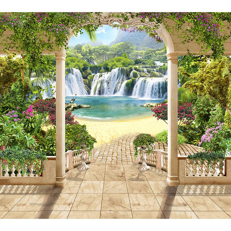 3D фрески обои современные скандинавские лесные водопады вид на озеро фреска гостиная спальня кабинет фон стены домашний декор Papel De Parede