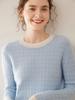 2025 Autumn/Winter Women's Cashmere Color Block Warm Knit Sweater