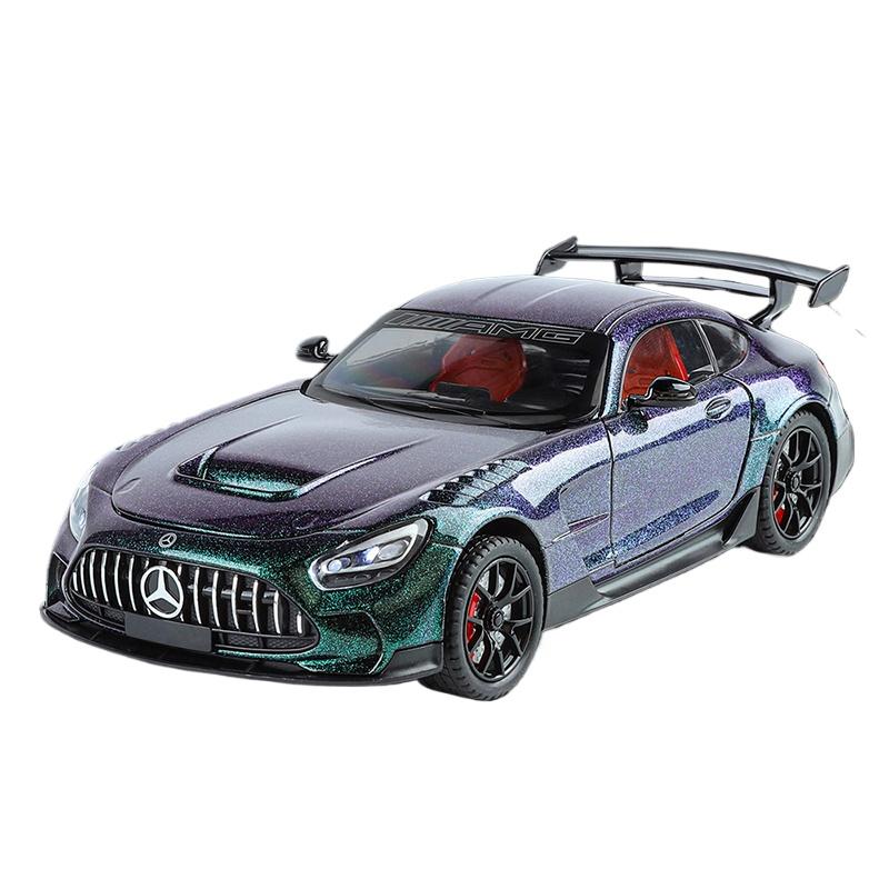 1/24 Mercedes Benzs AMG GT Alloy Miniature Car Diecast Metal Scale Model Car Sound and Light Collection Children Toy Vehicles Gifts