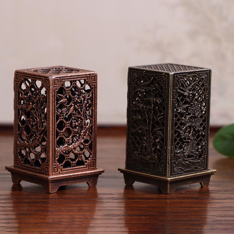 Квадратный круглый вертикальный держатель для благовоний из сплава, украшение для курильниц, ароматерапия, настольные аксессуары для дома