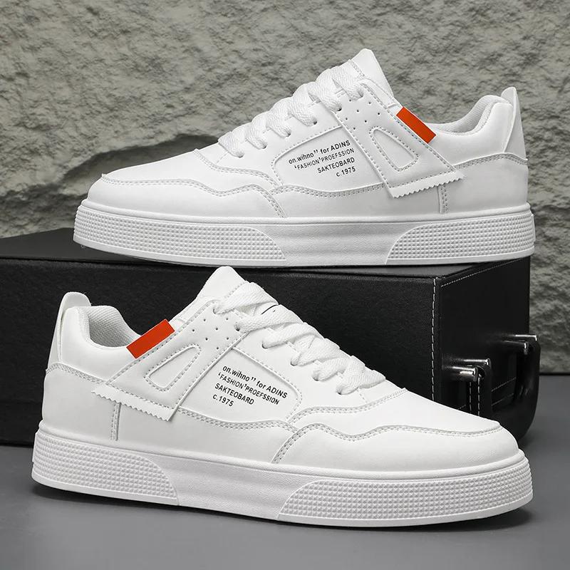 Мужские маленькие белые туфли 2025 весна новая толстая подошва модные универсальные повседневные кроссовки для бега молодежные повседневные туфли для ходьбы