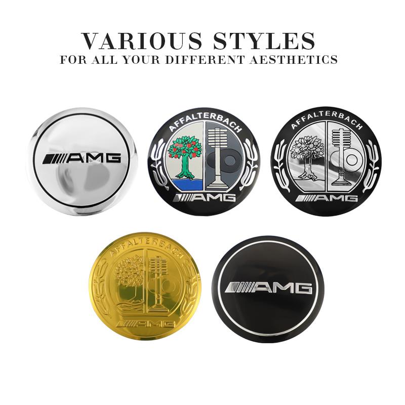 KOUG1 4PCS 56mm Car Styling Wheel Center Hub Caps Rim Cover Badge Emblem Sticker For Mercedes Benz AMG W205 W204 W206 W213 W212 W211 W