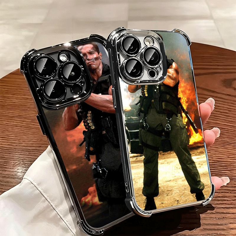 Терминатор Арнольд Шварценеггер Покрытие Чехол для телефона Для Iphone 16 17 Pro Max Air 16E 14 15 Plus 12 13 Mini Защита от падения Подушка безопасности Чехол