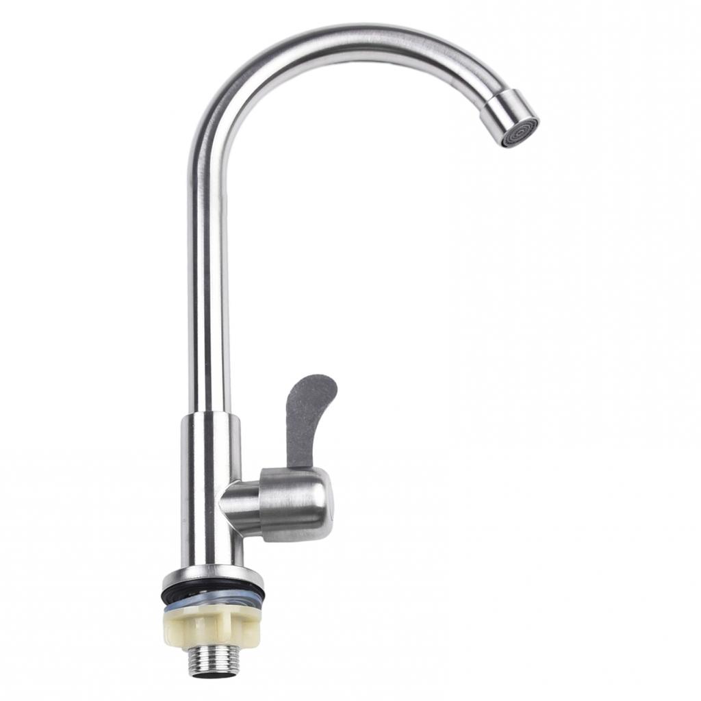 Faucet For Kitchen Save Water Silver Single Cold Water