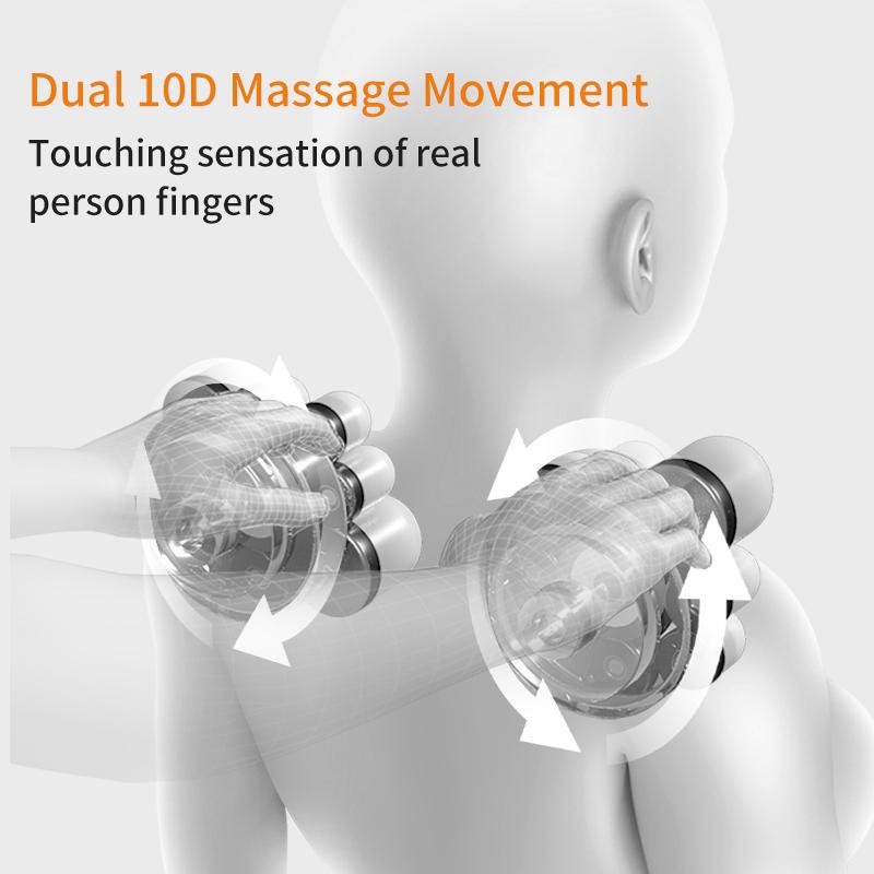 Массажная подушка для поясницы и спины, массажное кресло с электрическим подогревом, подушка для шеи и плеч, массажная подушка для тела, облегчение позвоночника