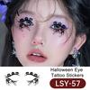 Removable Face Tattoo Stickers 2 Pairs Halloween Eye Stickers, Waterproof Temporary Decals with Costume Accessories Pumpkin Bat Spider Web, Easy Apply
