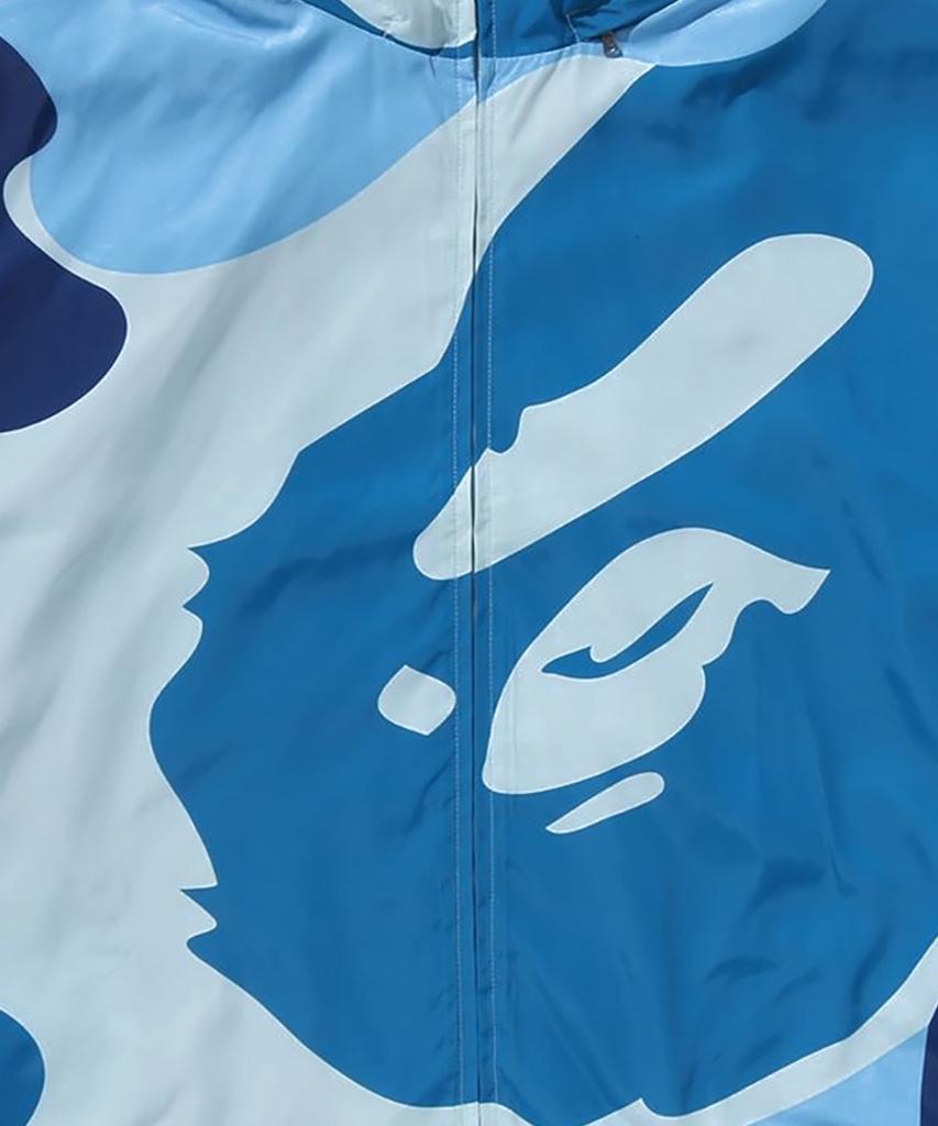 Bape Abc Camo Nylon Hooded Jacket (M) Blue
