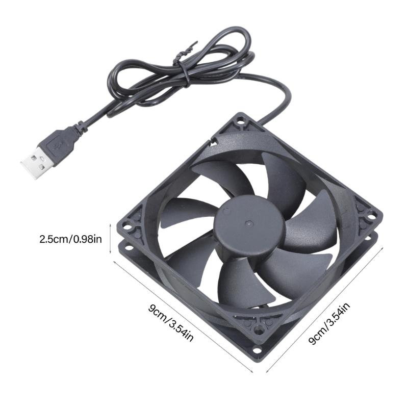 5 В USB Вентилятор для ПК Роутера 90 мм Охлаждающий Вентилятор Бесщеточный Портативный Охлаждающий Вентилятор Замена для Роутера Модема ТВ-приставки Электроники