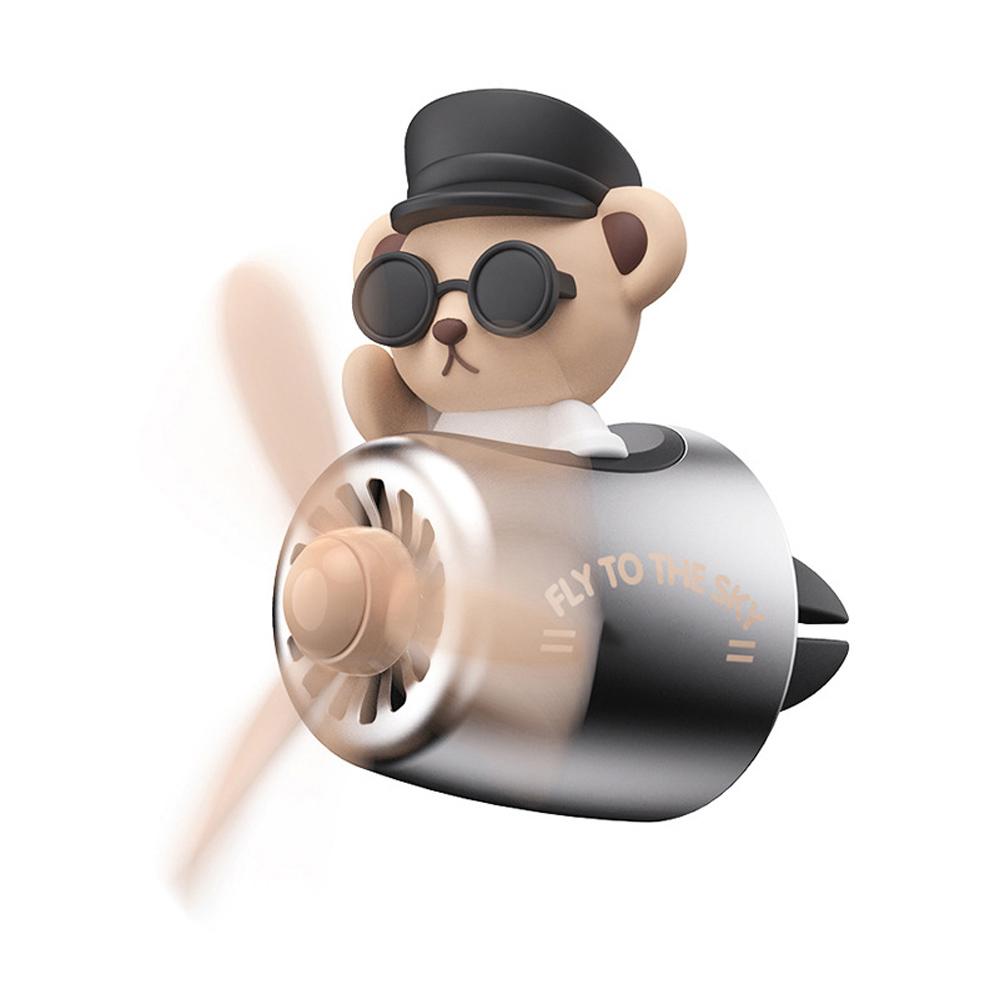 Автомобильный освежитель воздуха Bear Pilot, автоаксессуары, интерьерный диффузор для духов, вращающийся пропеллер, ароматизатор, магнитный дизайн