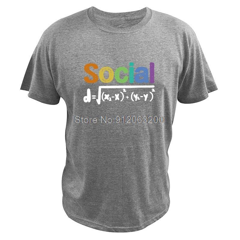 Social Distance Formula Math Quarantine Funny T Shirt Cotton Soft Comfort High Quality Basic Tee Tops Streetwear
