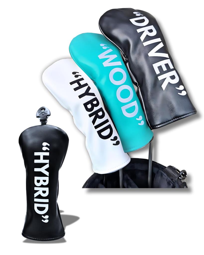 Pirona Golf Made with Premium PU Fits Fairway and Includes Club Number Simple Design for Easy Available in a Wide Range of Colors Headcovers, Leather,