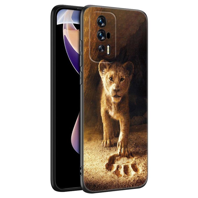 Силиконовый чехол для телефона Animal Lion Black для Xiaomi Redmi 7A 8A 9A 10A 11A 9C 10C 12C 13C 11 Prime A1 A2 Plus 12 4G Note 9T 12R