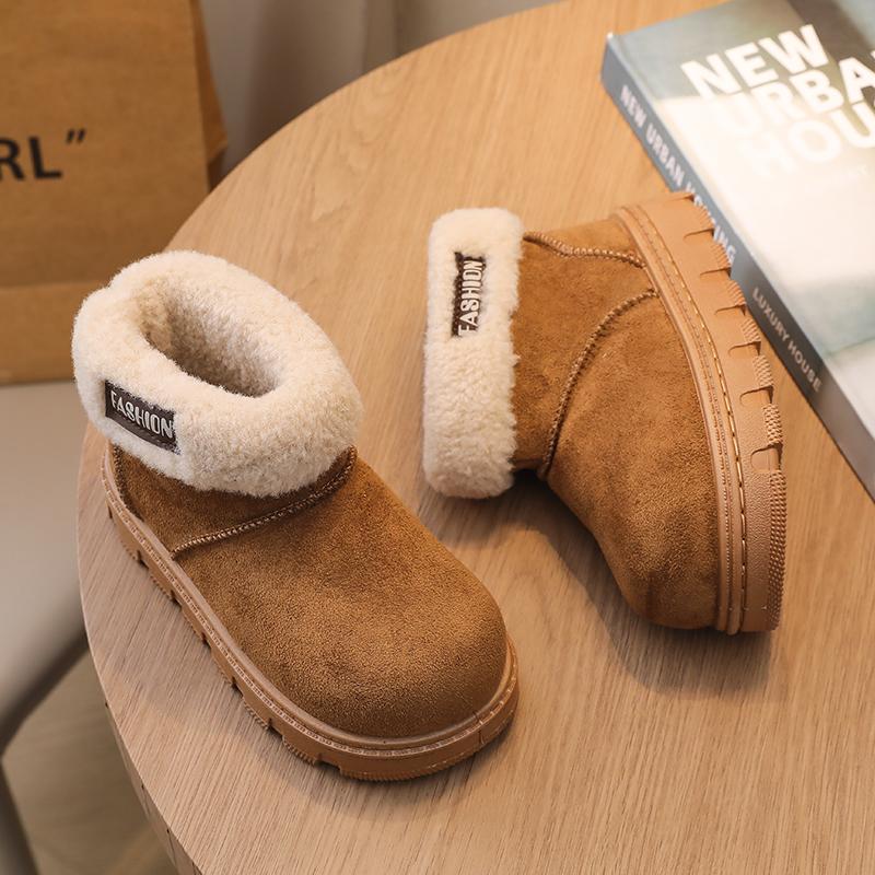 Winter Toddler Outdoor Ankle Boots Kids Furry Hairy Snow Boots for Girls Non-slip Warm Children's Causal Plush Boots