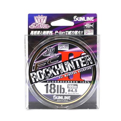 Sunline Флюорокарбоновый лидер Rock Hunter II 100 м 18 фунтов 0,35 мм (9123)