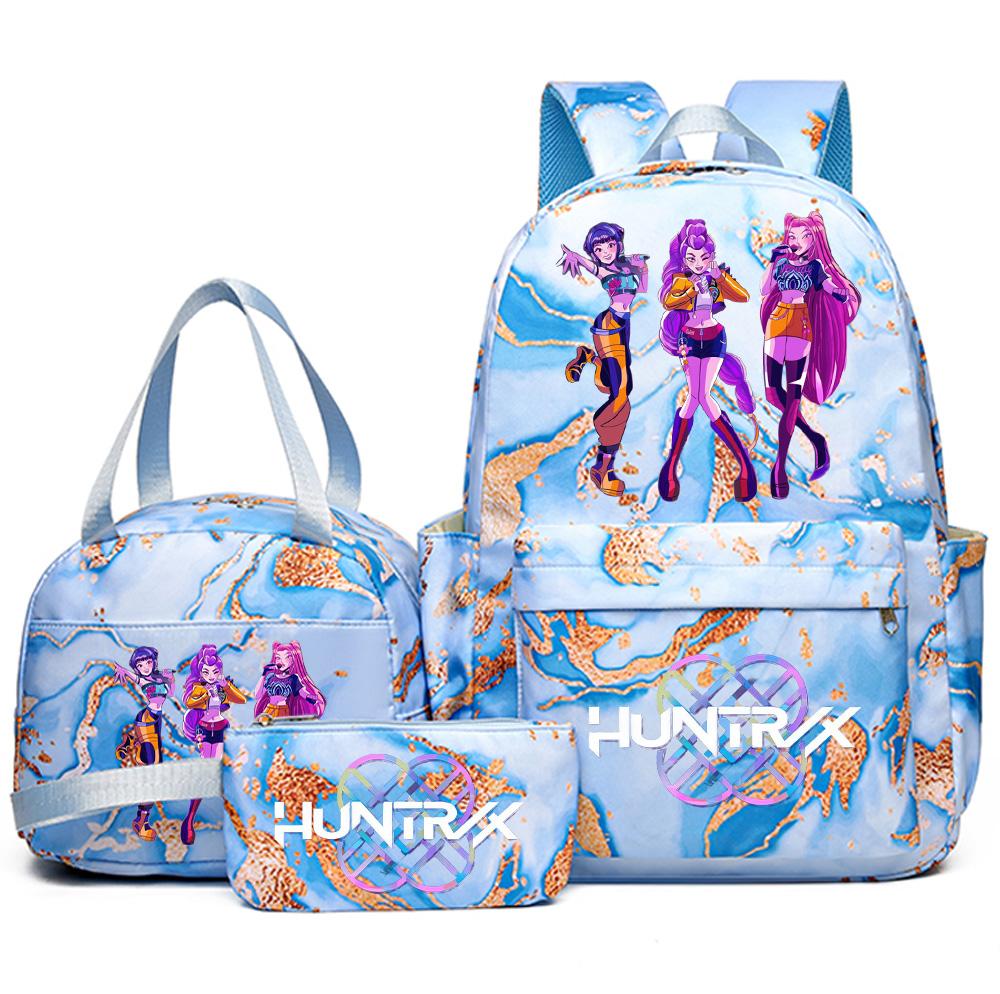 3 шт./комплект Аниме K-pop Пенал с принтом, Сумка-рюкзак с ручкой для Подростка Студента Девочки Мальчика, Водонепроницаемая Дорожная Сумка Mochila