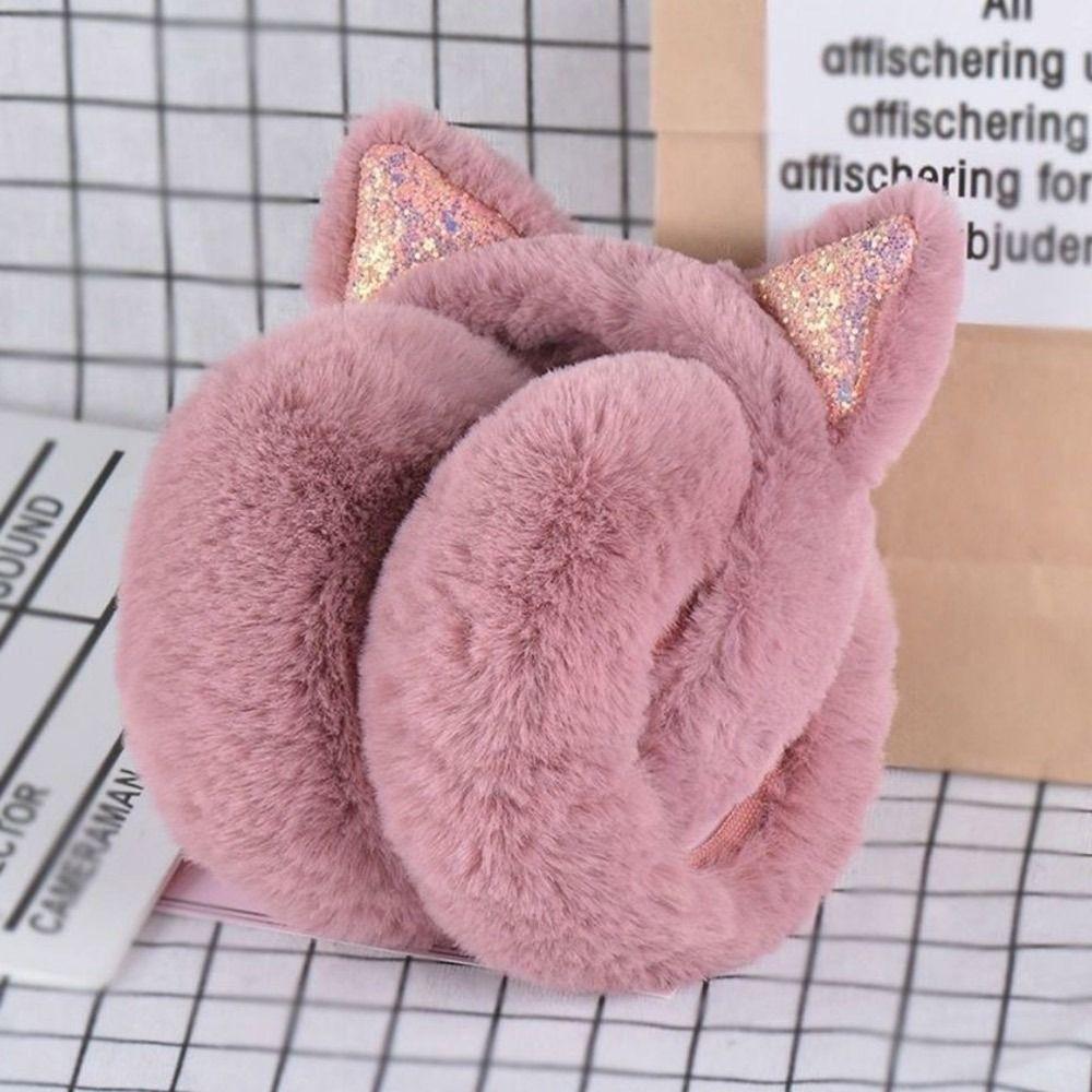 Muffs Lovely Folding Frostproof Soft Plush Cartoon Earmuffs Warm Headband Ear Protectors Earflaps