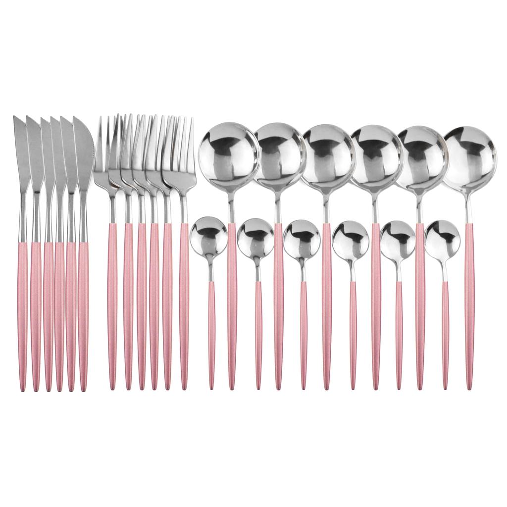 24 шт., черный западный набор столовой посуды, набор столовых приборов из нержавеющей стали, вилка, нож, ложка, набор столовых приборов, набор столовых приборов, набор столовых приборов